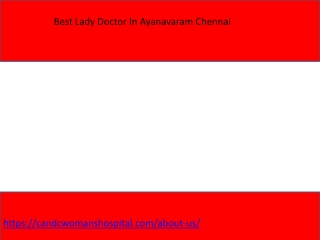Best Lady Doctor In Ayanavaram Chennai