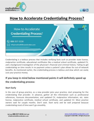 How to Accelerate Credentialing Process?