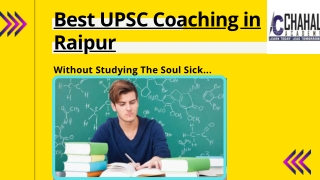 Best UPSC Coaching in Raipur