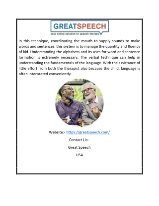 Online Speech Therapy | Greatspeech.com