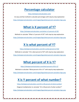 Percentage calculator