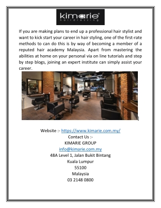 Best Hair Academy in Kuala Lumpur, Malaysia