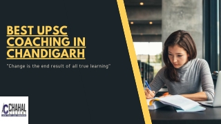 Best UPSC Coaching in Chandigarh