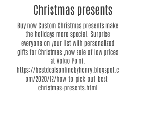 Christmas presents