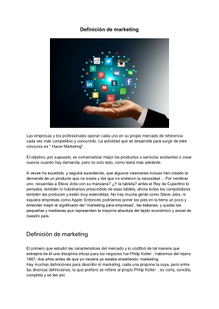 Definición de marketing
