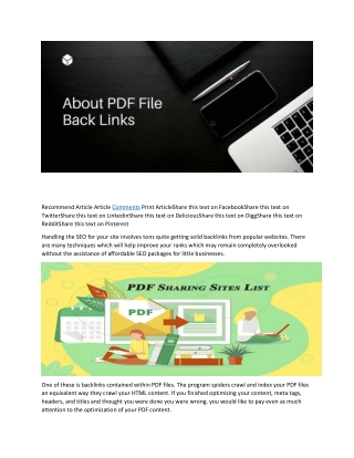 About PDF File Back Links