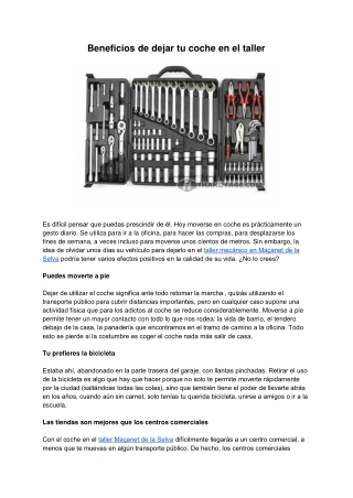 Taller mecánico en Girona