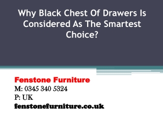 Why Black Chest Of Drawers Is Considered As The Smartest Choice?