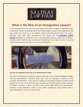 What is the Role of an Immigration Attorney Houston