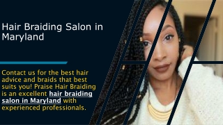 Hair Braiding Salon in Maryland