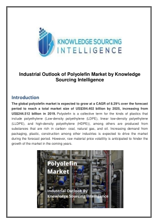 Industrial Outlook of Polyolefin Market