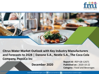 Citrus Water Market Manufacture Review, Value, Consumption, Status and Prediction 2028