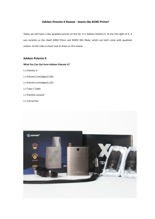 Advken Potento X vs Uwell KOKO Prime?