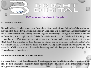 E-Commerce Innsbruck: So geht's!