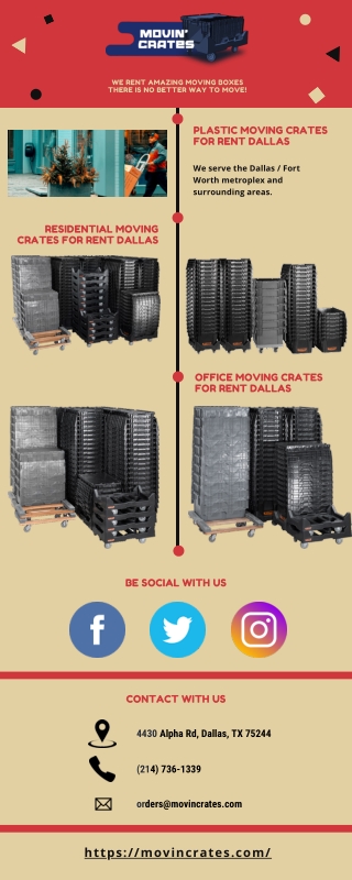 Plastic Moving Crates for Rent Dallas