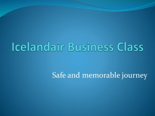 Icelandair Business Class