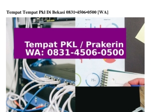 Tempat Tempat Pkl Di Bekasi 083145060500{WhatsApp}