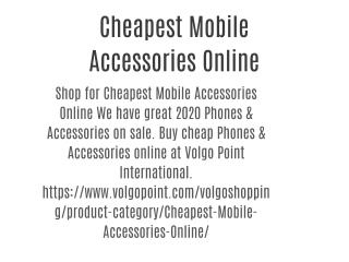 Cheapest Mobile Accessories Online