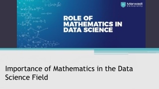 Role of Mathematics In Data Science