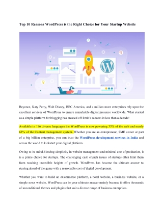 Reasons WordPress is the Right Choice for Your Startup Website