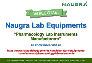 Pharmacology Lab Instruments Manufacturers