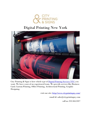 Find the Digital Printing Service.