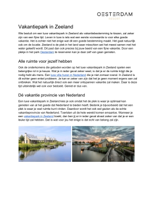 Vakantiepark Zeeland