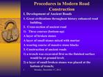 Procedures in Modern Road Construction