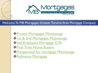 1st & 2nd Mortgages Mississauga