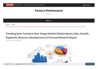 Furniture Door Hinges Market