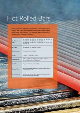 Ambica Steels is the Leading Producer of Hot Rolled Bars