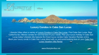 Luxury Condos in Cabo San Lucas