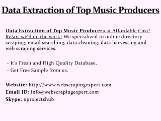 Data Extraction of Top Music Producers