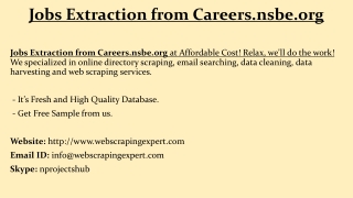 Jobs Extraction from Careers.nsbe.org