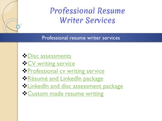 CV writing service