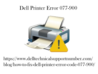 Dell Printer Error 077-900