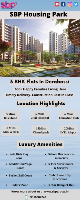 3 BHK Premium Flats in Derabassi