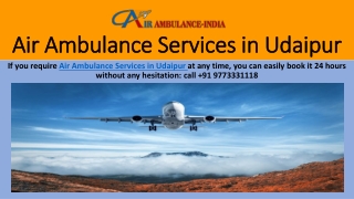 Air Ambulance Services in Udaipur