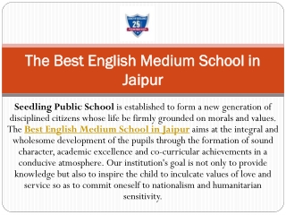 The Best English Medium School in Jaipur