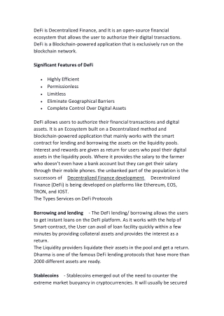 Why DeFi called an Ecosystem?