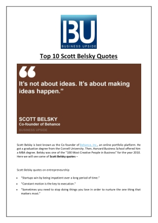 Top 10 Scott Belsky Quotes