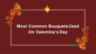 most common used bouquets on valentines day