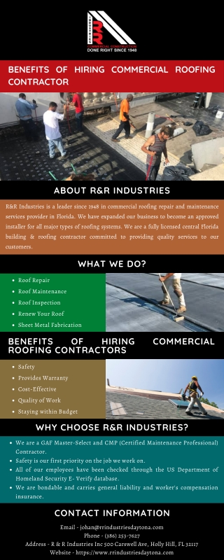 Benefits of Hiring Commercial Roofing Contractor