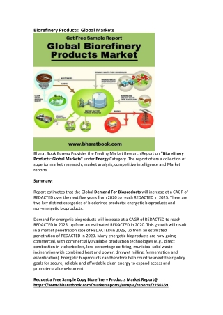 Global Biorefinery Products Market Research Report Forecast 2025