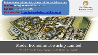Reliance Industrial Plots Price InGurgaon, Industrial Plots at Reliance met