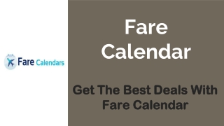 Fare Calendar