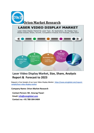 Laser Video Display Market Trends, Size, Competitive Analysis and Forecast 2018-2023