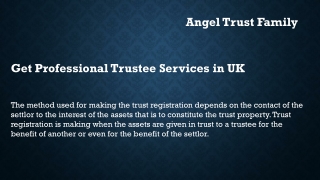 Get Professional Trustee Services in UK