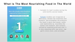 What is The Most Nourishing Food in The World