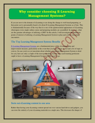 Why consider choosing E-Learning Management Systems?